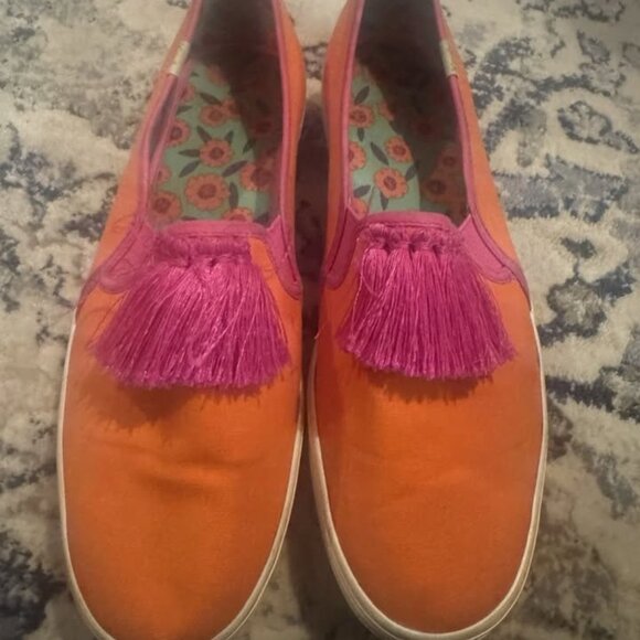 Kate Spade Ked Orange and Pink Loafers Size 10 - Picture 1 of 9